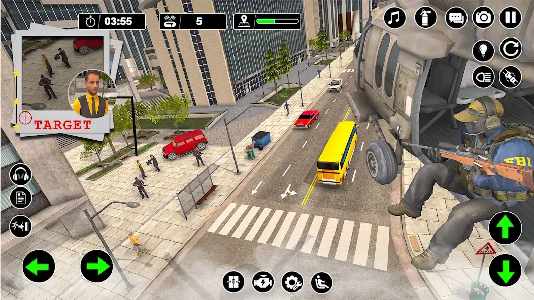 Police Helicopter Chase Game — скриншот 2