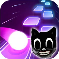 Взломанная Cartoon cat - Hop tiles rush — Все треки разблокированы