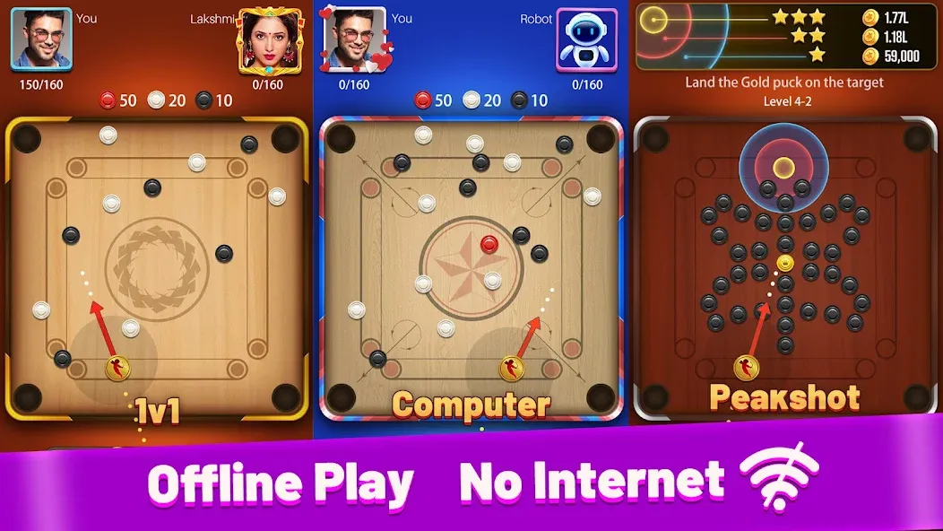 Carrom Meta-Board Disc Game — скриншот 2