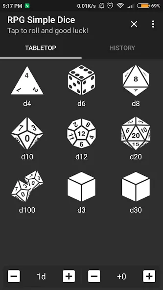 RPG Simple Dice — скриншот 1