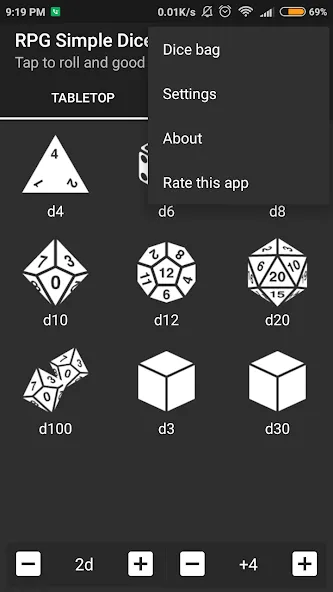 RPG Simple Dice — скриншот 4