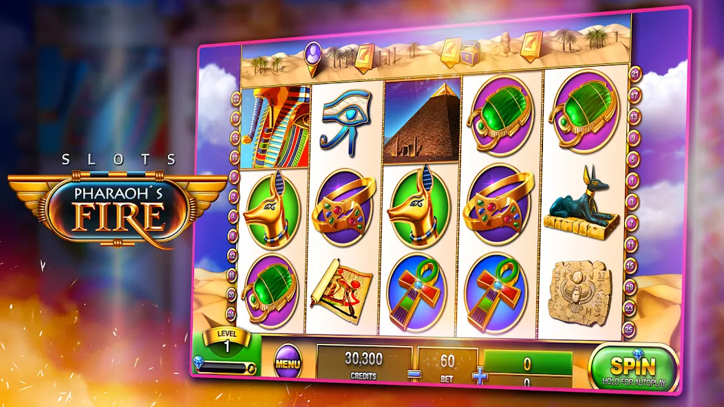 Slots - Pharaoh's Fire — скриншот 2 Slots - Pharaoh's Fire — скриншот 2