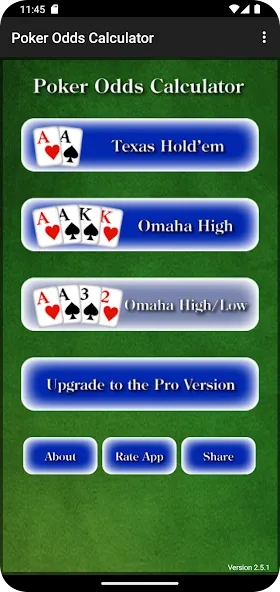 Poker Odds Calculator — скриншот 1 Poker Odds Calculator — скриншот 1