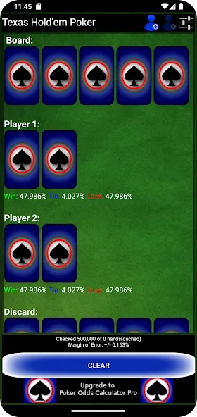 Poker Odds Calculator — скриншот 2 Poker Odds Calculator — скриншот 2
