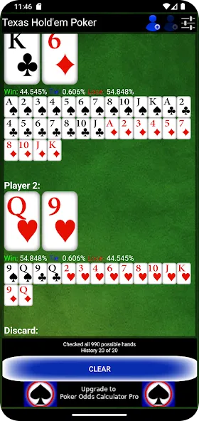 Poker Odds Calculator — скриншот 4 Poker Odds Calculator — скриншот 4
