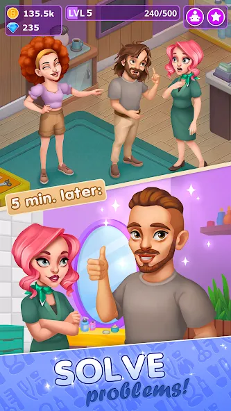 Beauty Tycoon: Hair Salon Game — скриншот 4 Beauty Tycoon: Hair Salon Game — скриншот 4