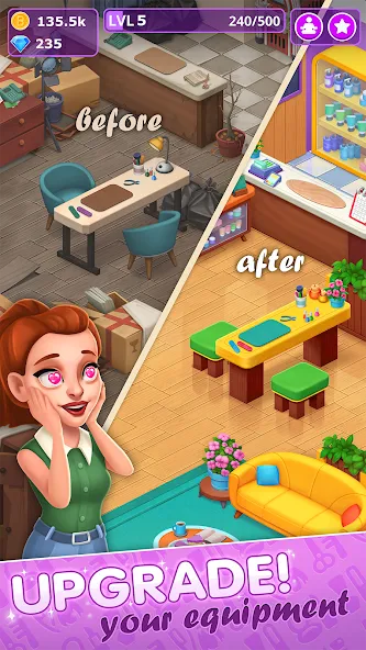 Beauty Tycoon: Hair Salon Game — скриншот 5