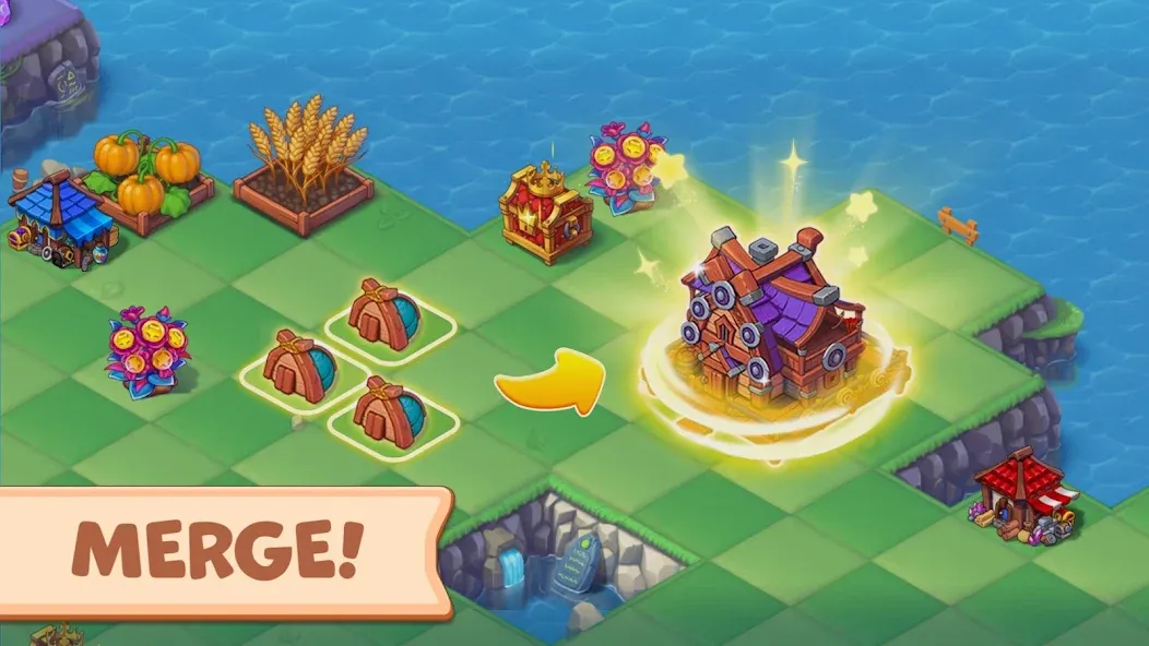Mergest Kingdom: Merge game — скриншот 1