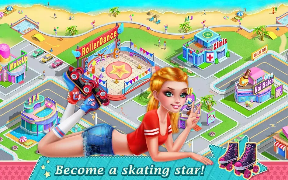 Roller Skating Girls — скриншот 5