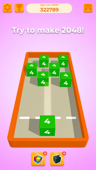 Chain Cube 2048: 3D merge game — скриншот 4