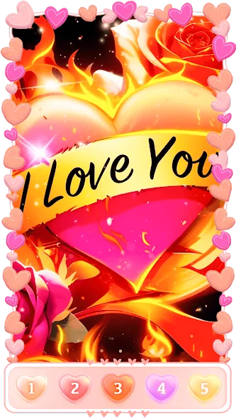 Love, Heart Coloring Book — скриншот 3