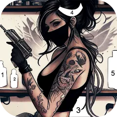 Tattoo Coloring games — Версия Все разблокировано
