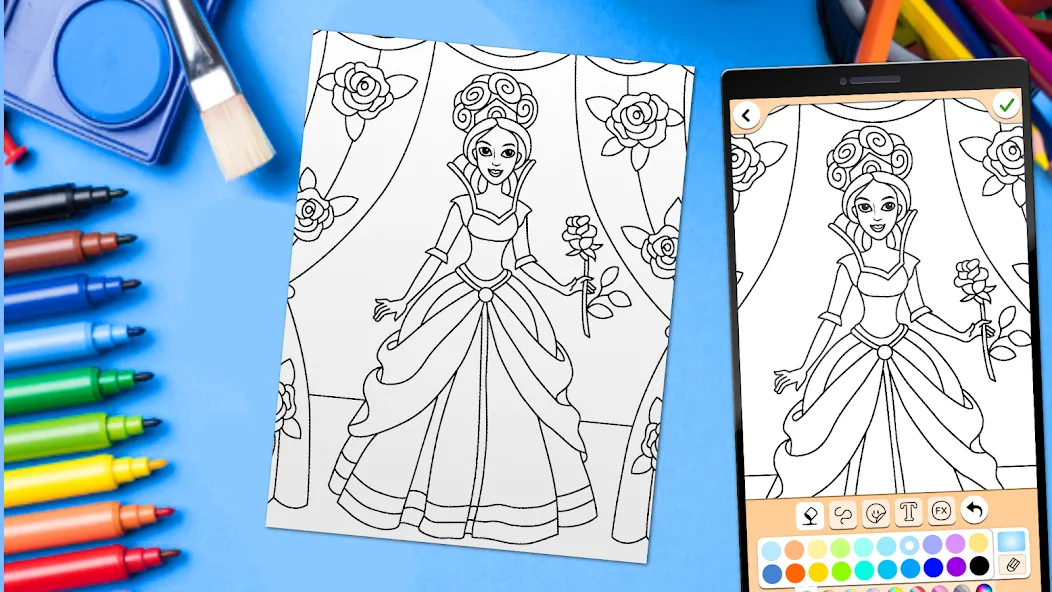 Coloring for girls and women — скриншот 5