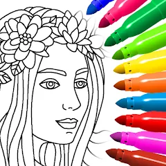 Coloring for girls and women — Модификация Все разблокировано