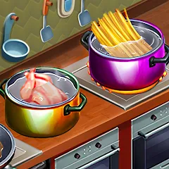 Cooking Team: Restaurant Games — Версия Много денег и бесконечные кристаллы