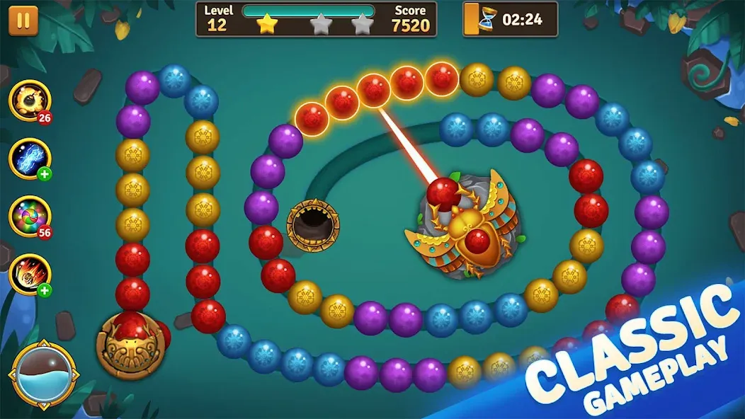 Jungle Marble Blast — скриншот 1