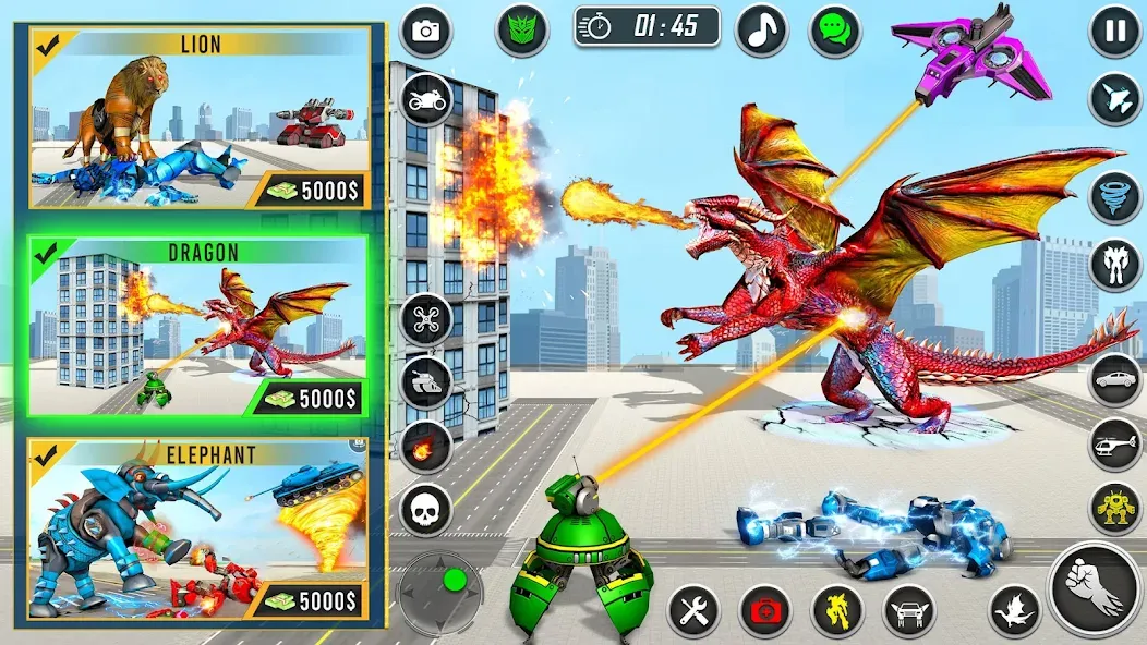 Multi Animal Robot Car Games — скриншот 5