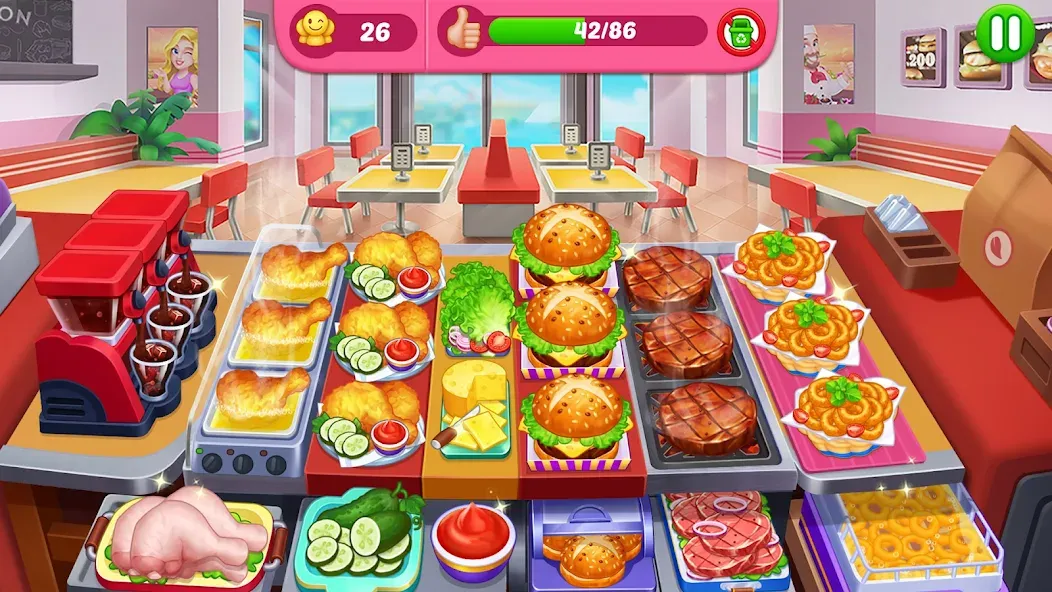 Crazy Cooking Diner: Chef Game — скриншот 1