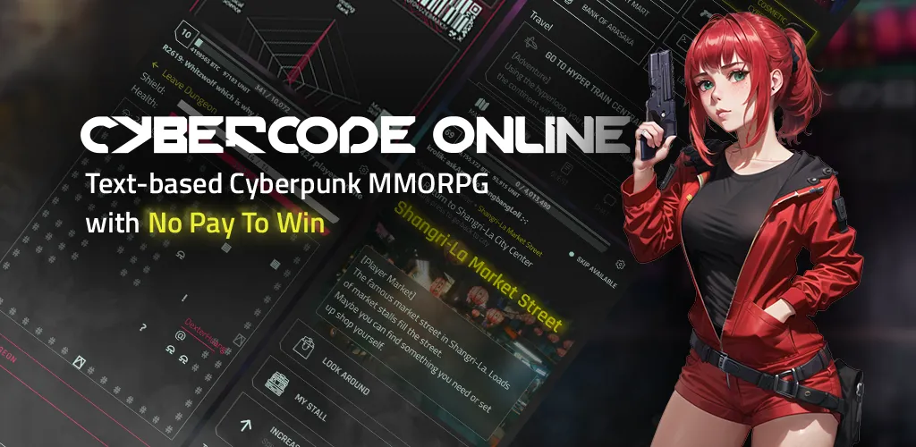 CyberCode Online -Text MMORPG — скриншот 1