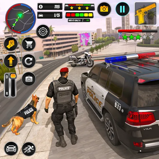 Police Car Chase Car Games — скриншот 1