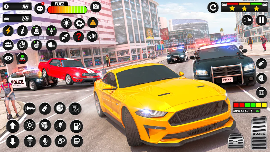 Police Car Chase Car Games — скриншот 2