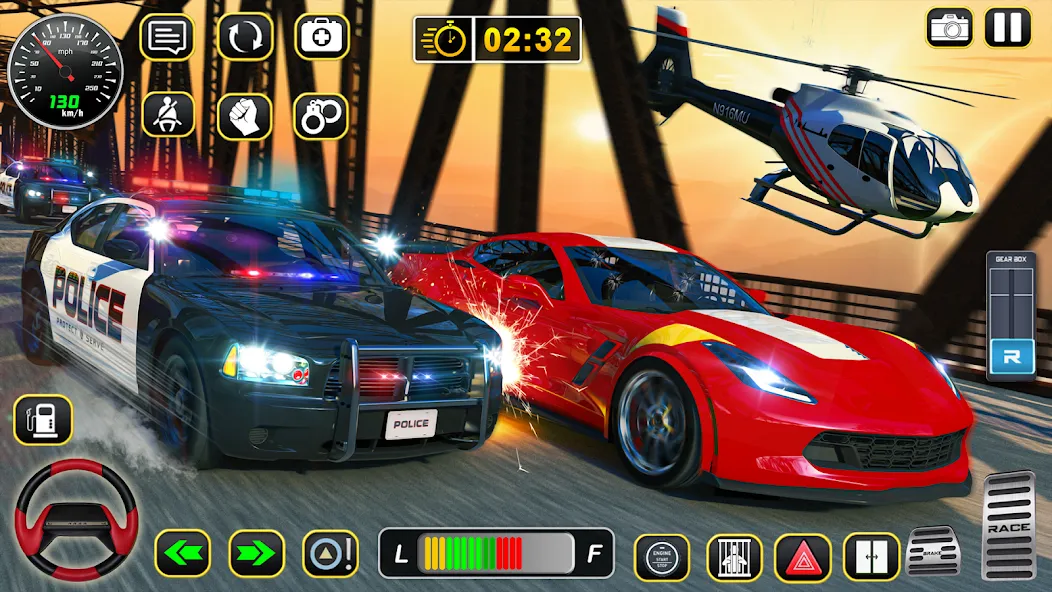 Police Car Chase Car Games — скриншот 5