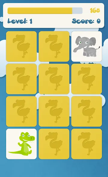 Animals memory game for kids — скриншот 3