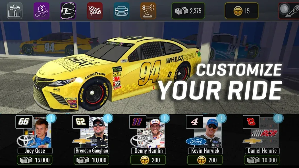 NASCAR Heat Mobile — скриншот 2 NASCAR Heat Mobile — скриншот 2