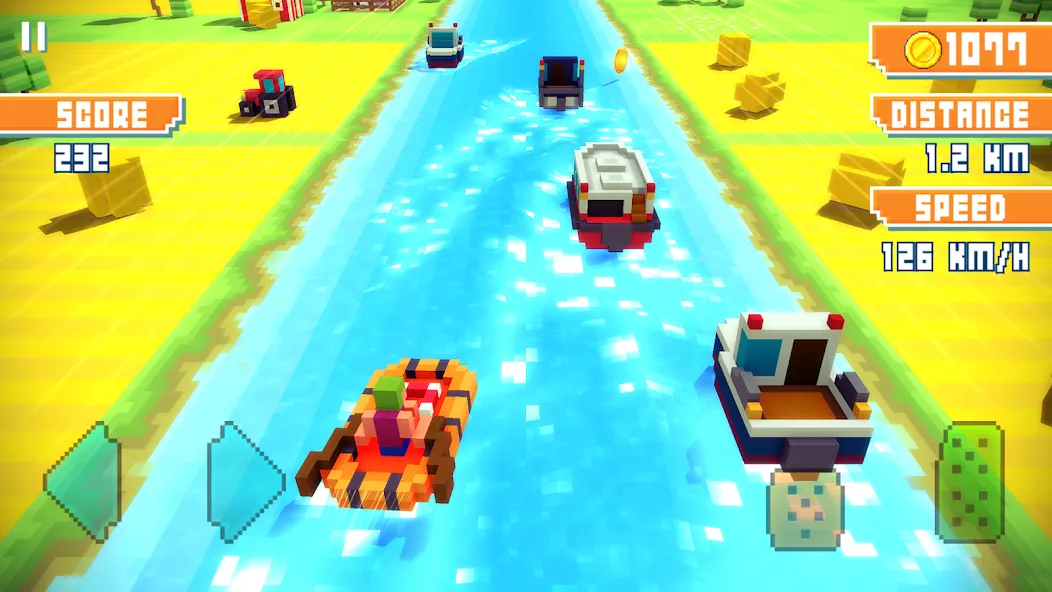 Blocky Highway: Traffic Racing — скриншот 2
