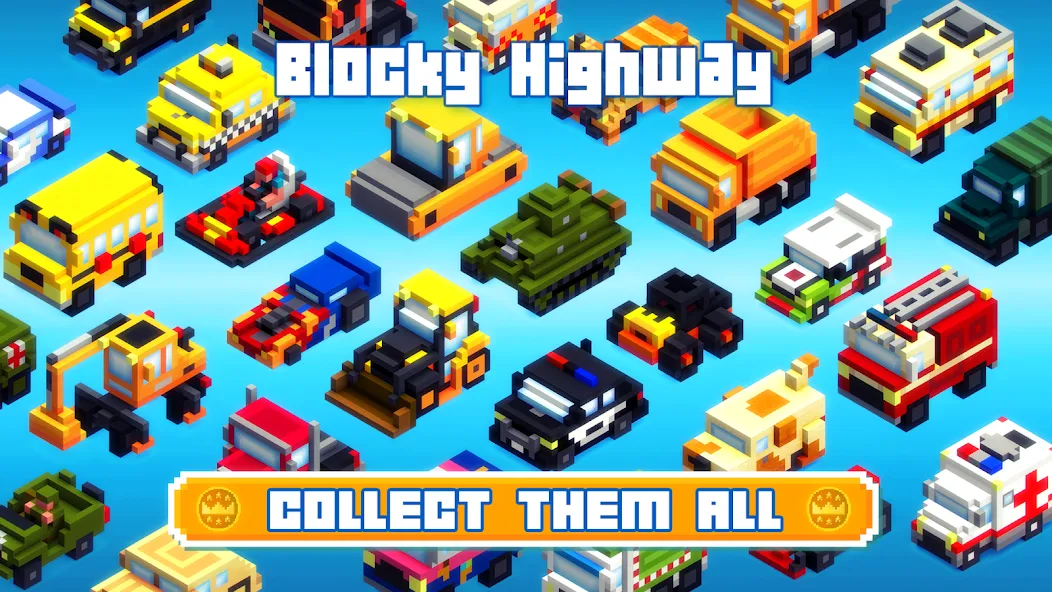 Blocky Highway: Traffic Racing — скриншот 3