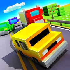 Скачать Blocky Highway: Traffic Racing MOD на Андроид — Много денег и без рекламы