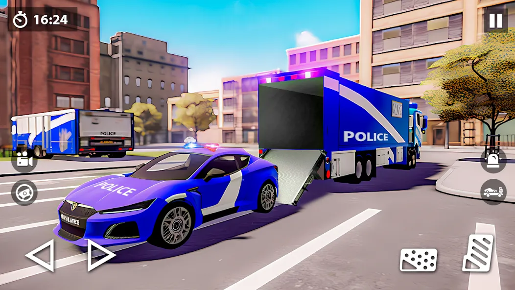 US Police Car Transporter Game — скриншот 3