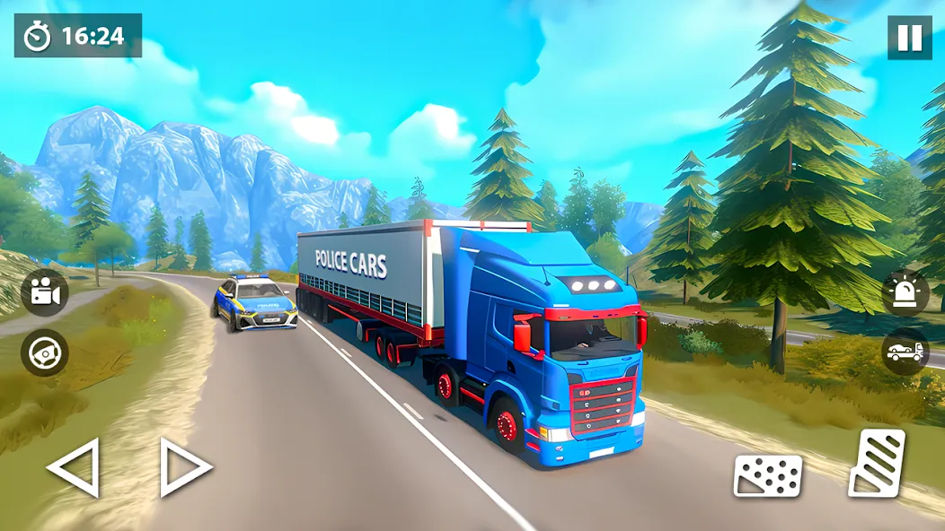US Police Car Transporter Game — скриншот 4