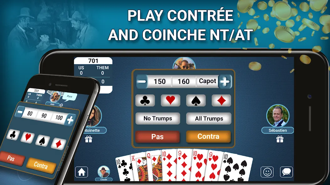Blot Belote Coinche Online — скриншот 2