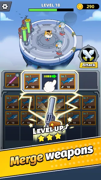 Merge Weapons:Air Island TD — скриншот 2 Merge Weapons:Air Island TD — скриншот 2