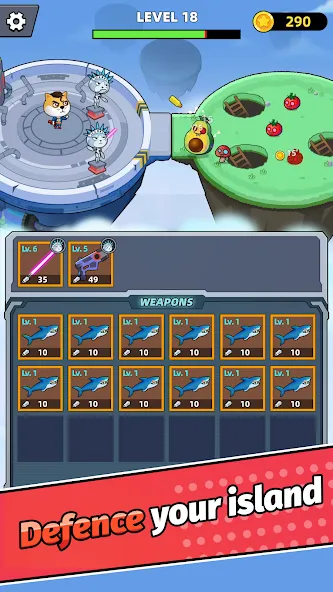 Merge Weapons:Air Island TD — скриншот 4 Merge Weapons:Air Island TD — скриншот 4