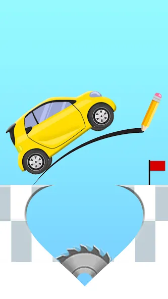 Draw 2 Bridge: Draw Save Car — скриншот 1