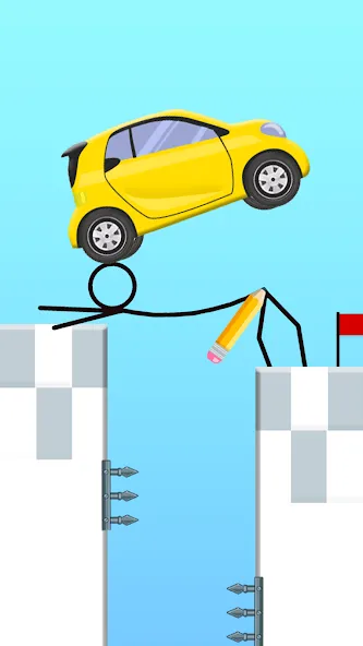 Draw 2 Bridge: Draw Save Car — скриншот 4