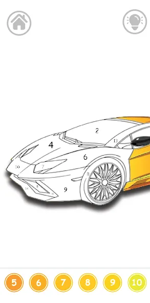 Cars Color By Number — скриншот 2