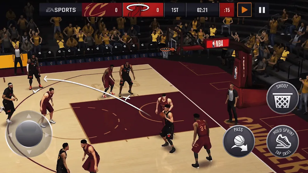 NBA LIVE Mobile Basketball — скриншот 1