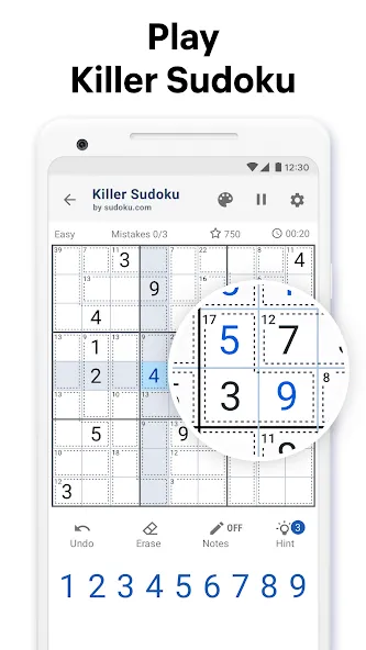Killer Sudoku by Sudoku.com — скриншот 1