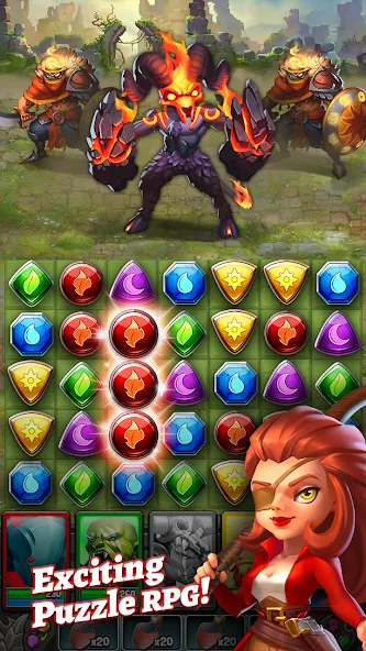 Dragon Strike: Puzzle RPG — скриншот 1