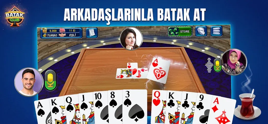 Batak Club - Play Spades — скриншот 1