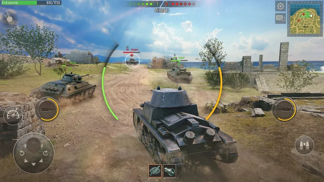 Battle Tanks: Tank Games WW2 — скриншот 2 Battle Tanks: Tank Games WW2 — скриншот 2
