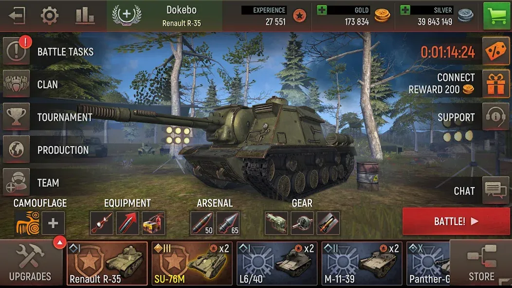 Battle Tanks: Tank Games WW2 — скриншот 4 Battle Tanks: Tank Games WW2 — скриншот 4
