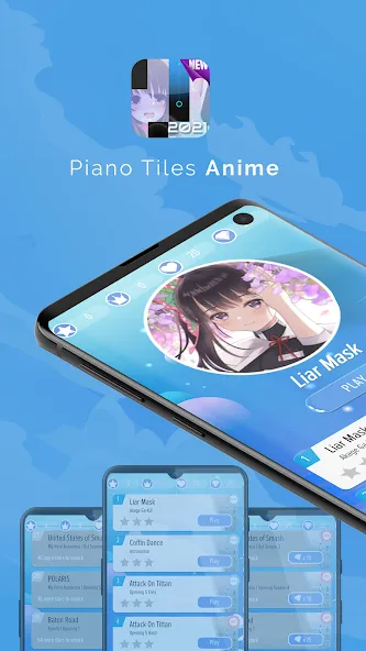 Piano Anime Tiles Music — скриншот 1