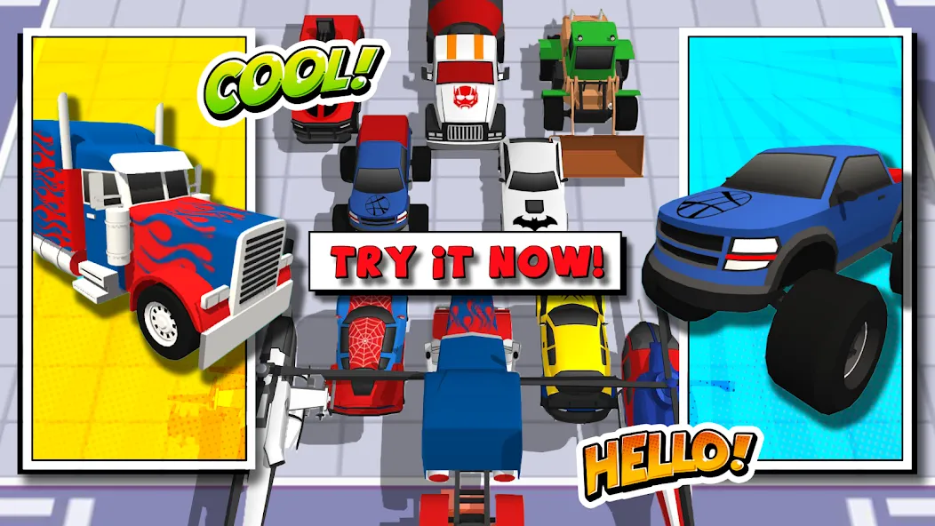 Superhero Car Merge Battle — скриншот 2