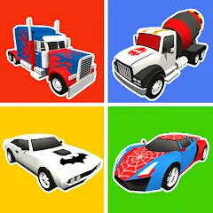 Superhero Car Merge Battle MOD на телефон — Много денег