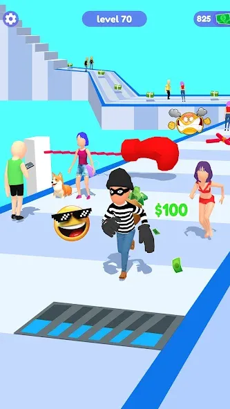 Thief Run Race 3D: Fun Race — скриншот 3 Thief Run Race 3D: Fun Race — скриншот 3