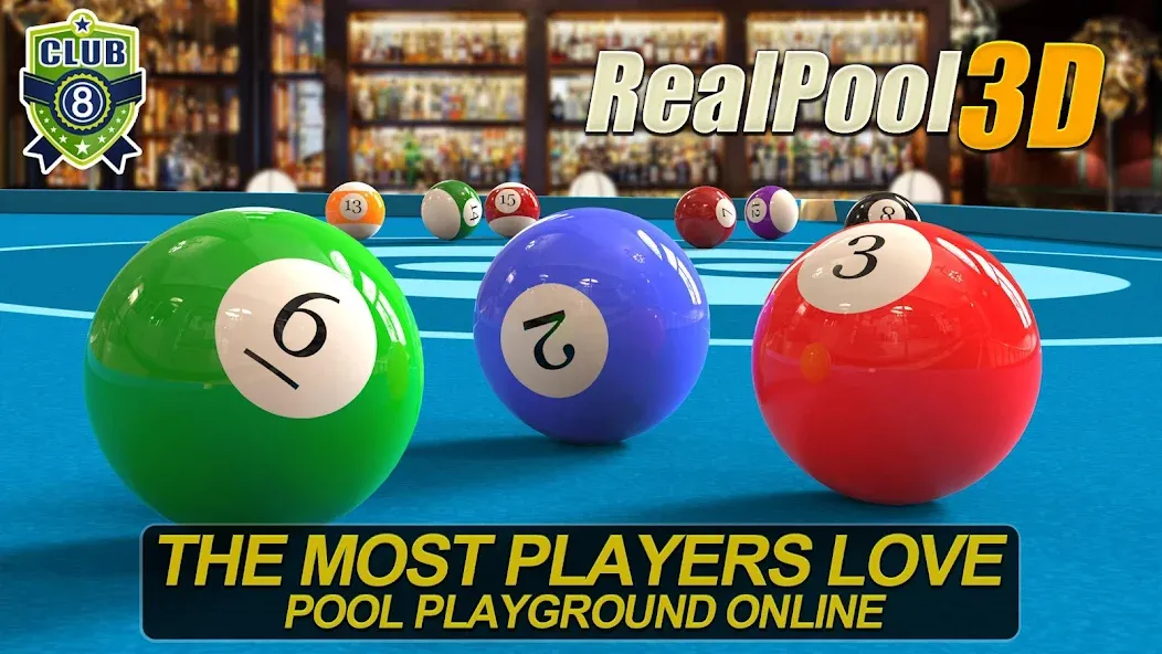 Real Pool 3D Online 8Ball Game — скриншот 1 Real Pool 3D Online 8Ball Game — скриншот 1